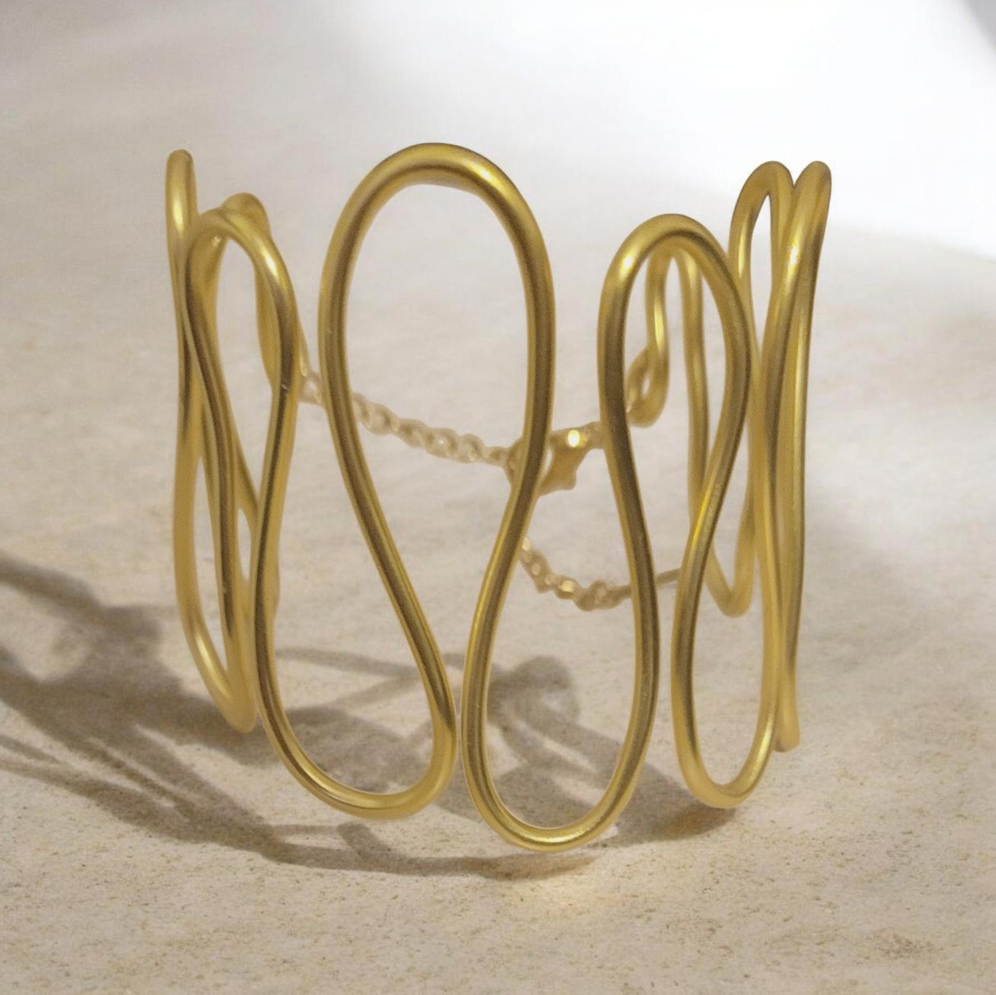 Gold Azalea Cuff Bracelet
