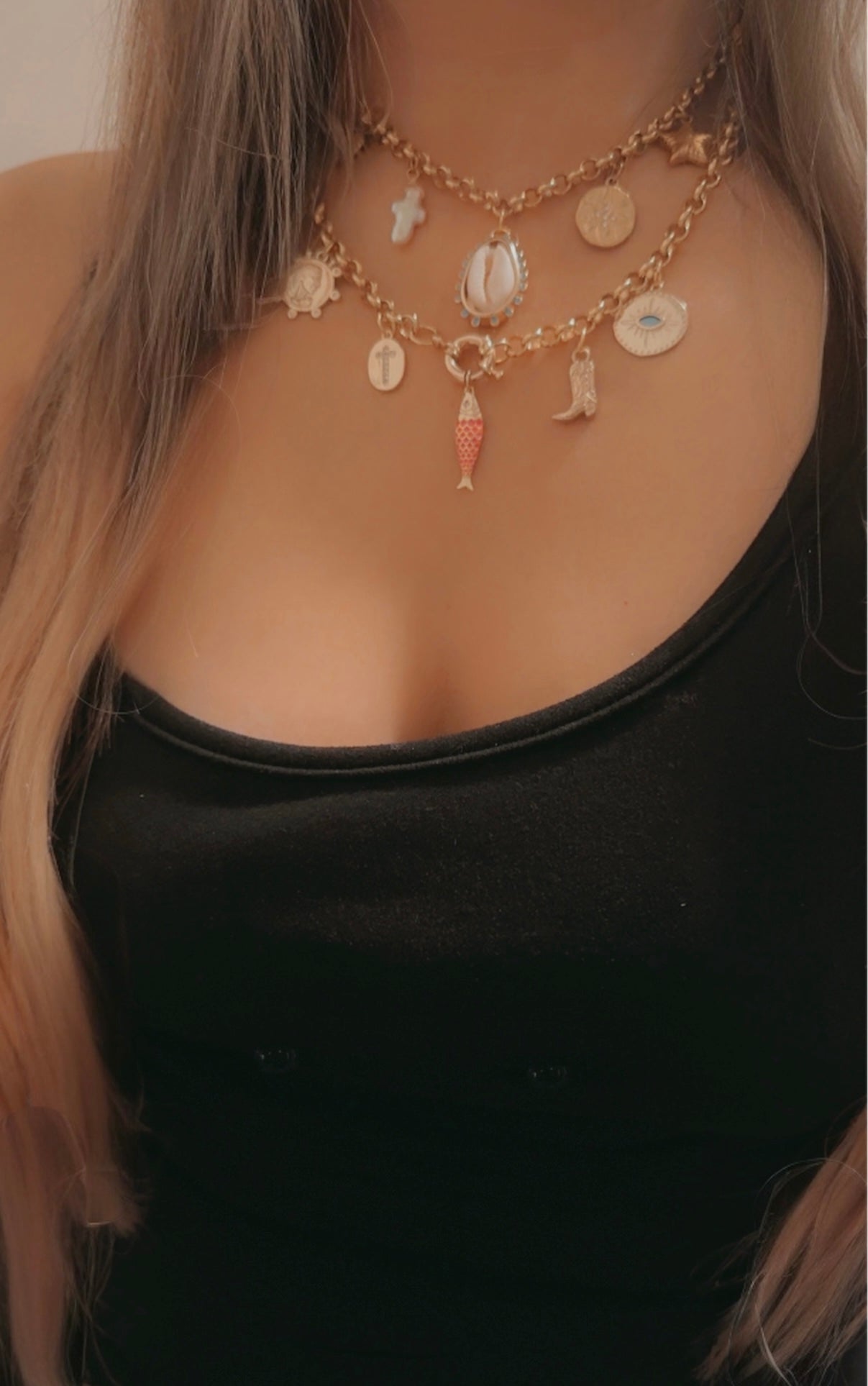Venice Layered Charm Necklace