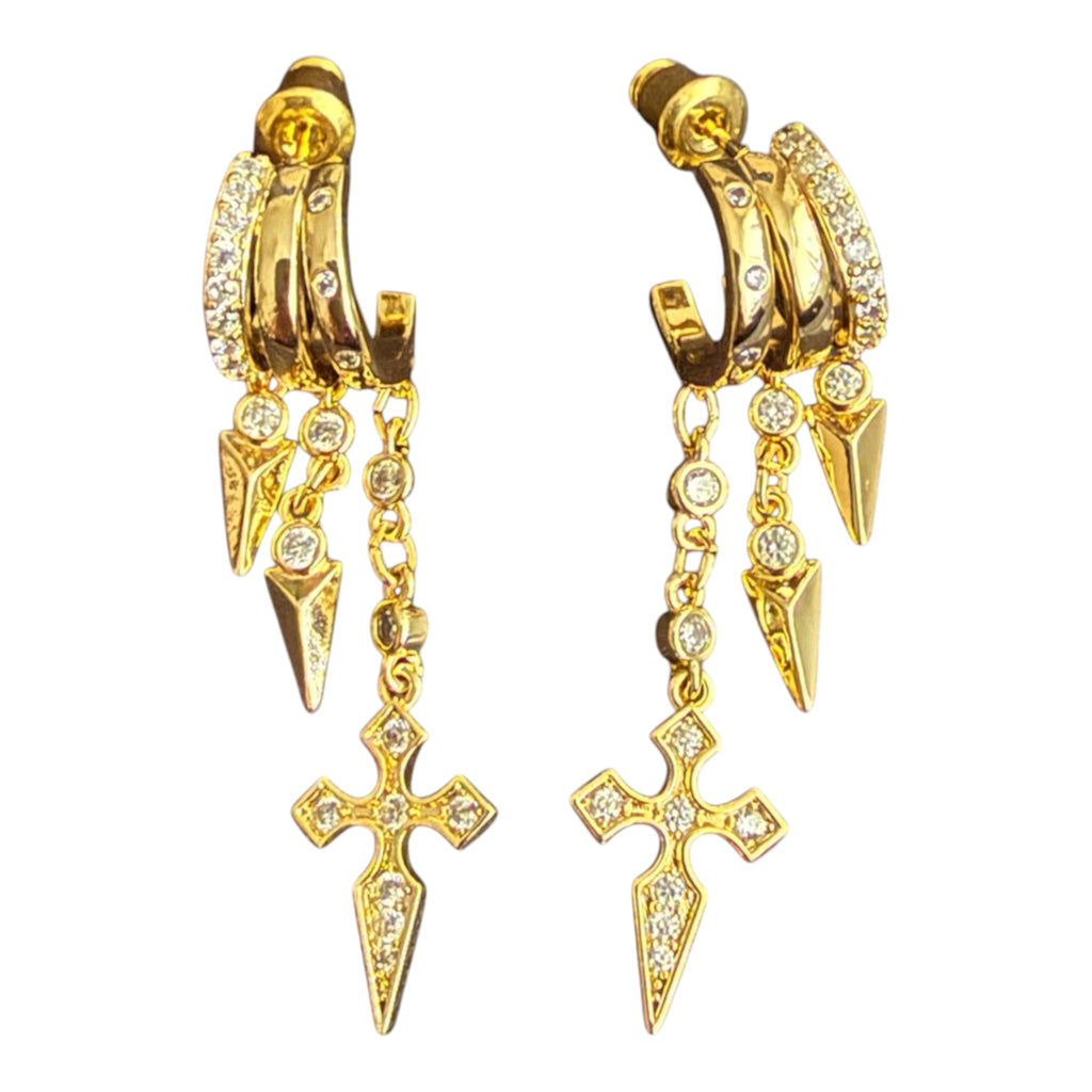 Stella Cross illusion Earrings