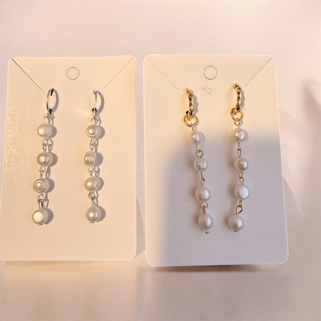 Delmar Pearl Earrings in Gold