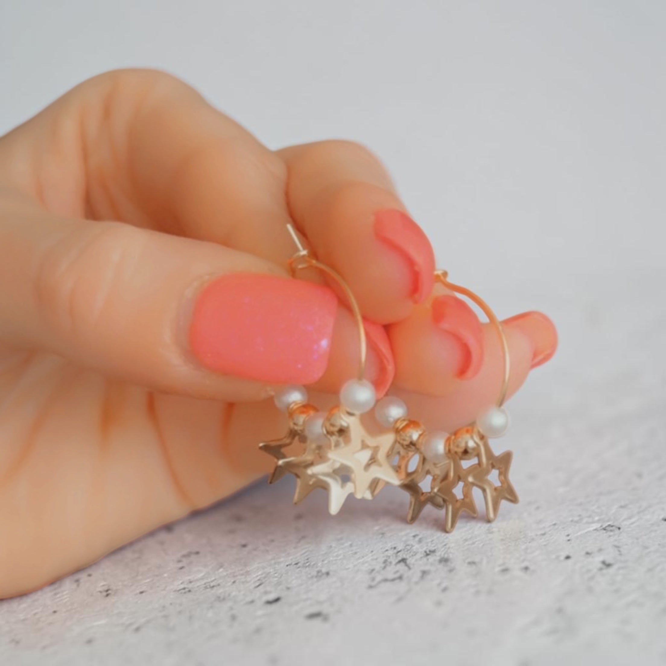 Cosmic Starburst Earrings in Gold