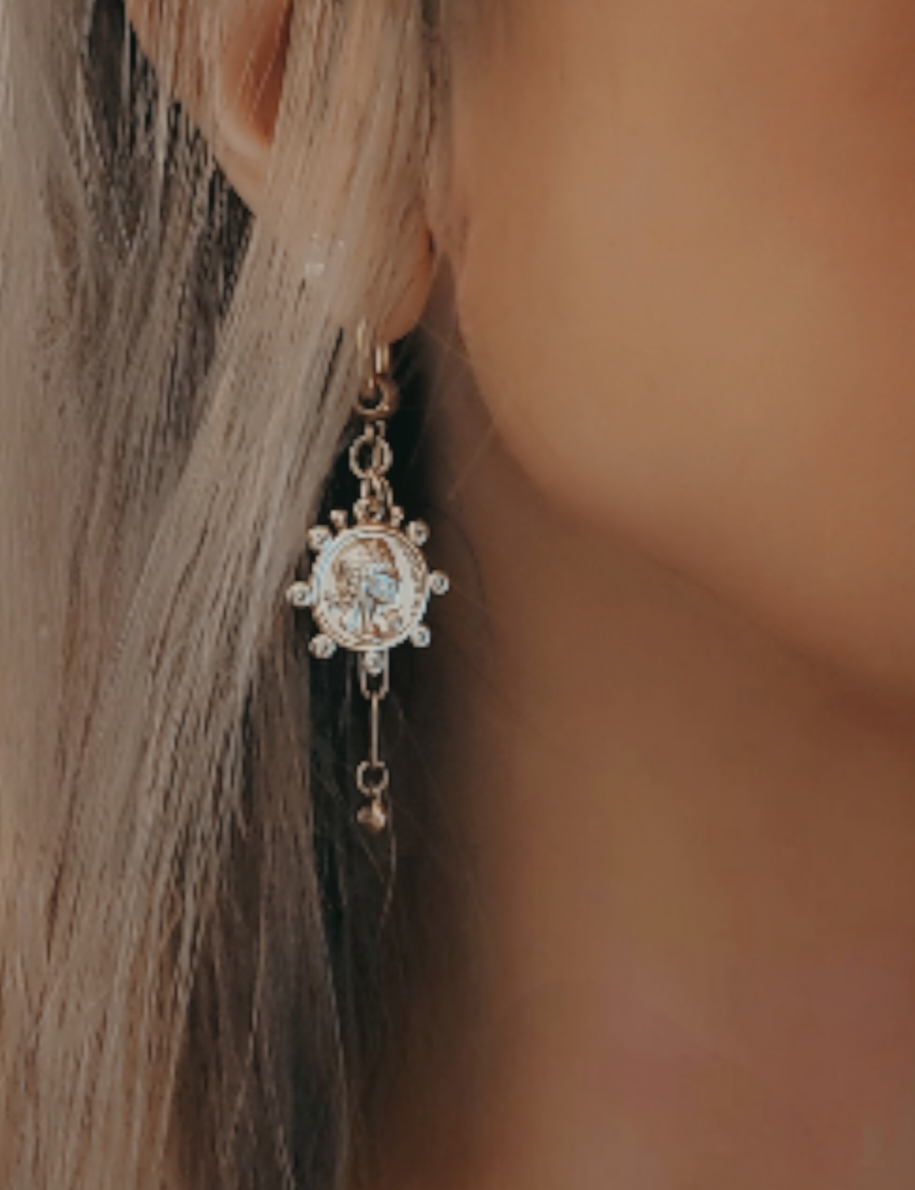 Rosaline Coin Earrings