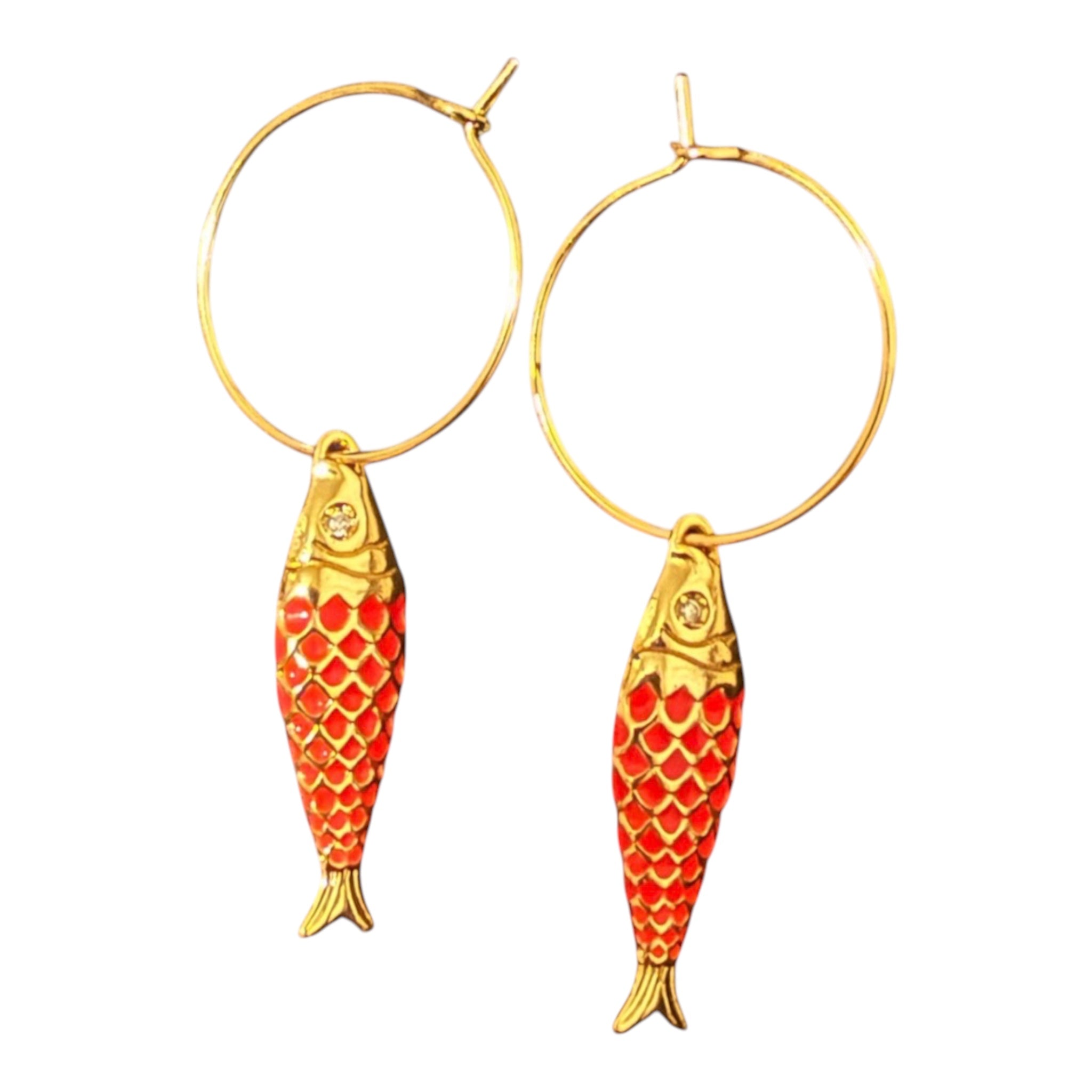 Catch of The Day Pink Fish Earrings