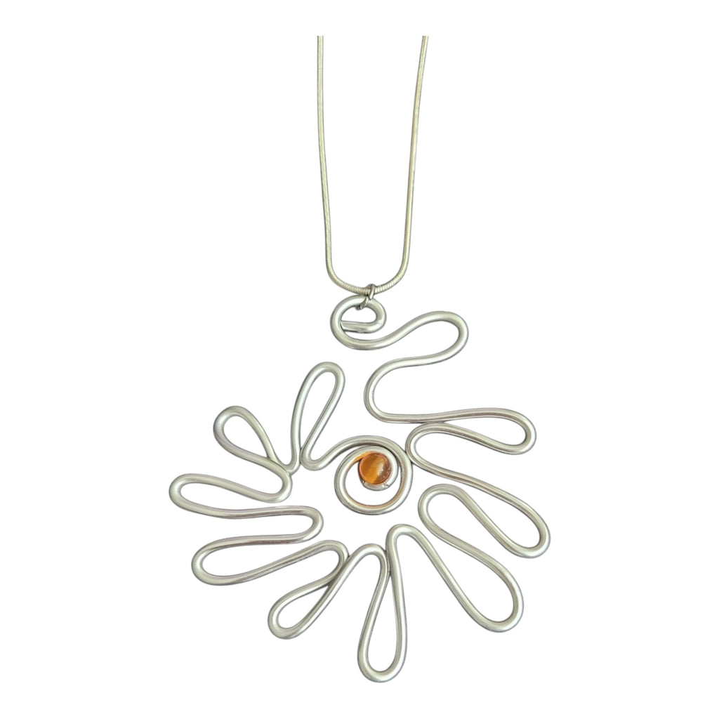 Silver Dahila Necklace