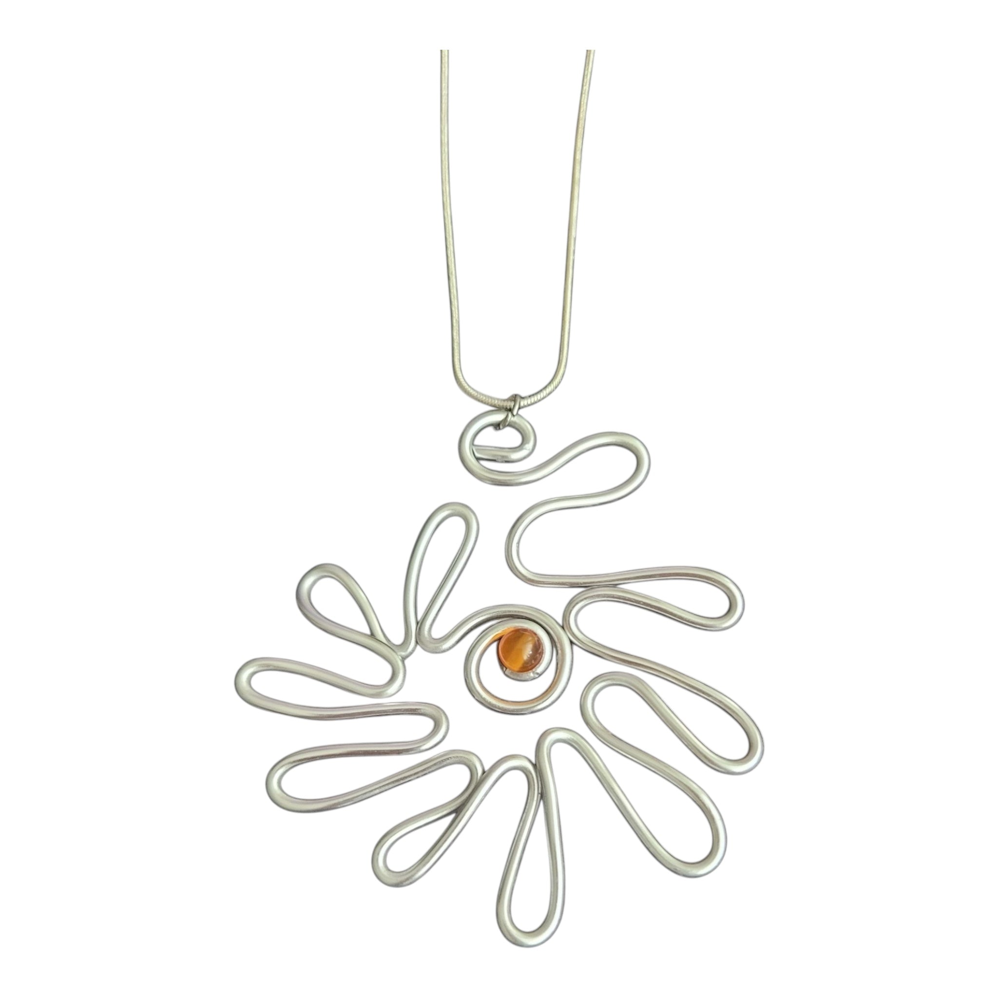 Silver Dahila Necklace