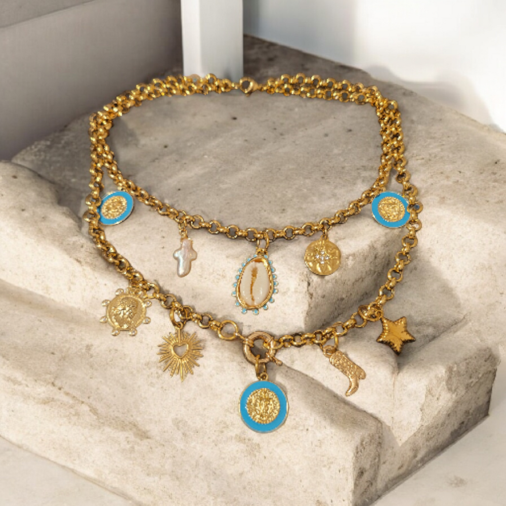 Valencia Layered Charm Necklace