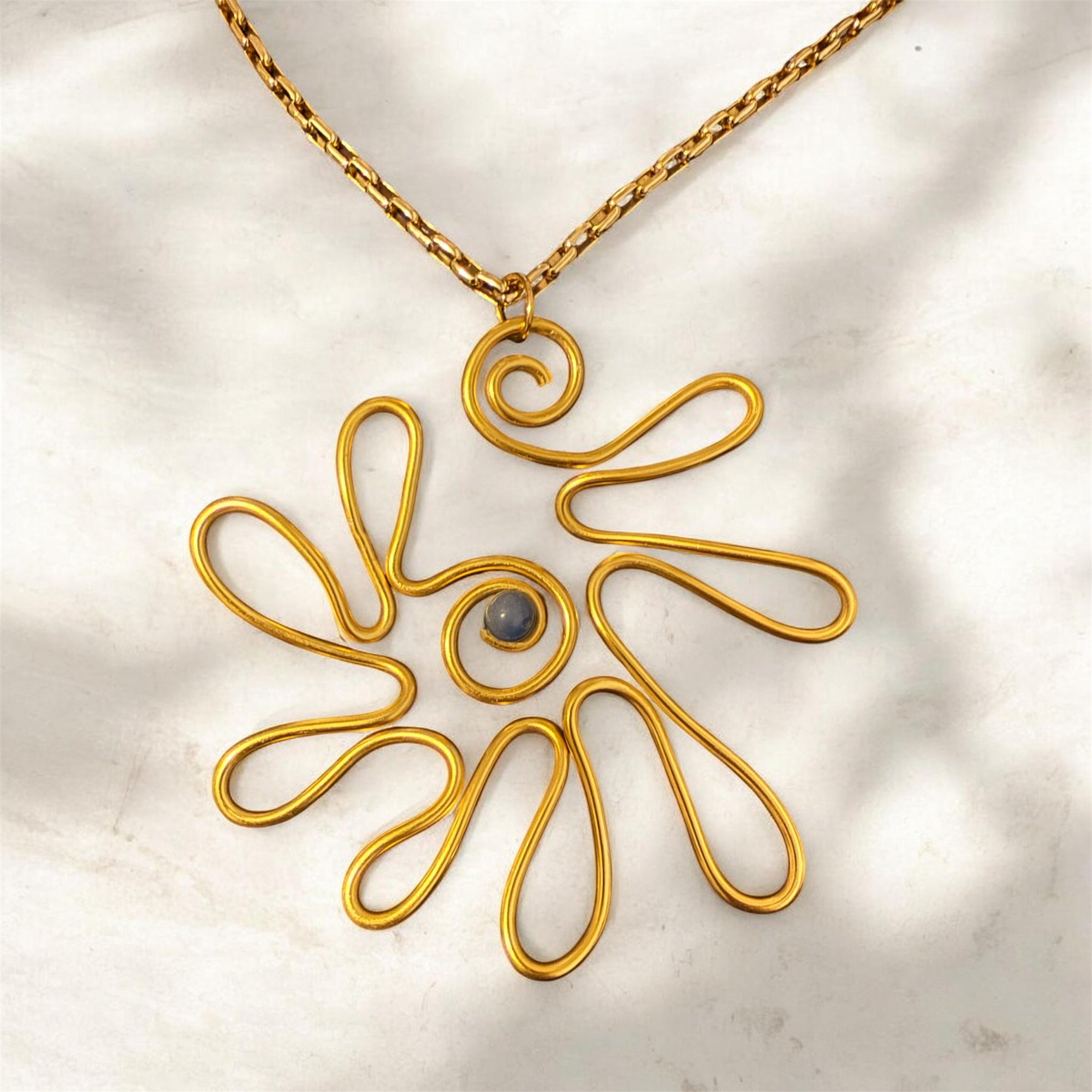 Gold Dahlia Necklace