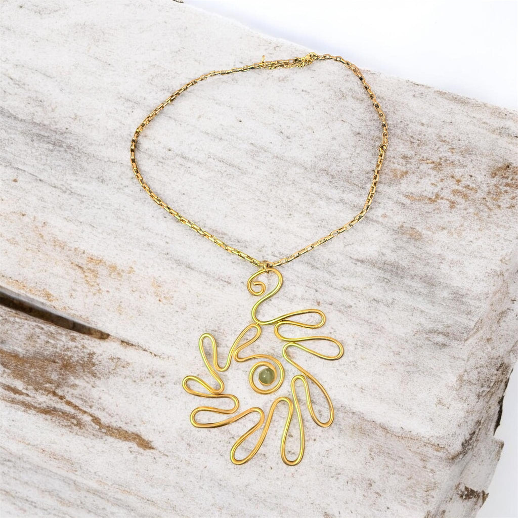 Gold Dahlia Necklace