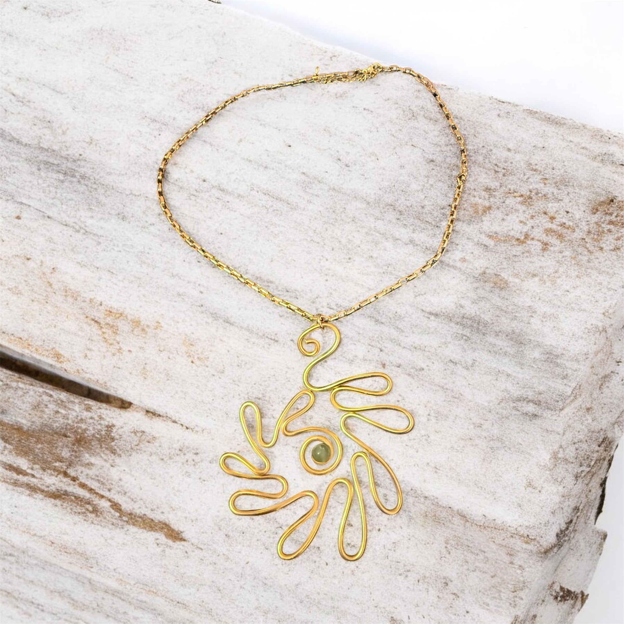 Gold Dahlia Necklace