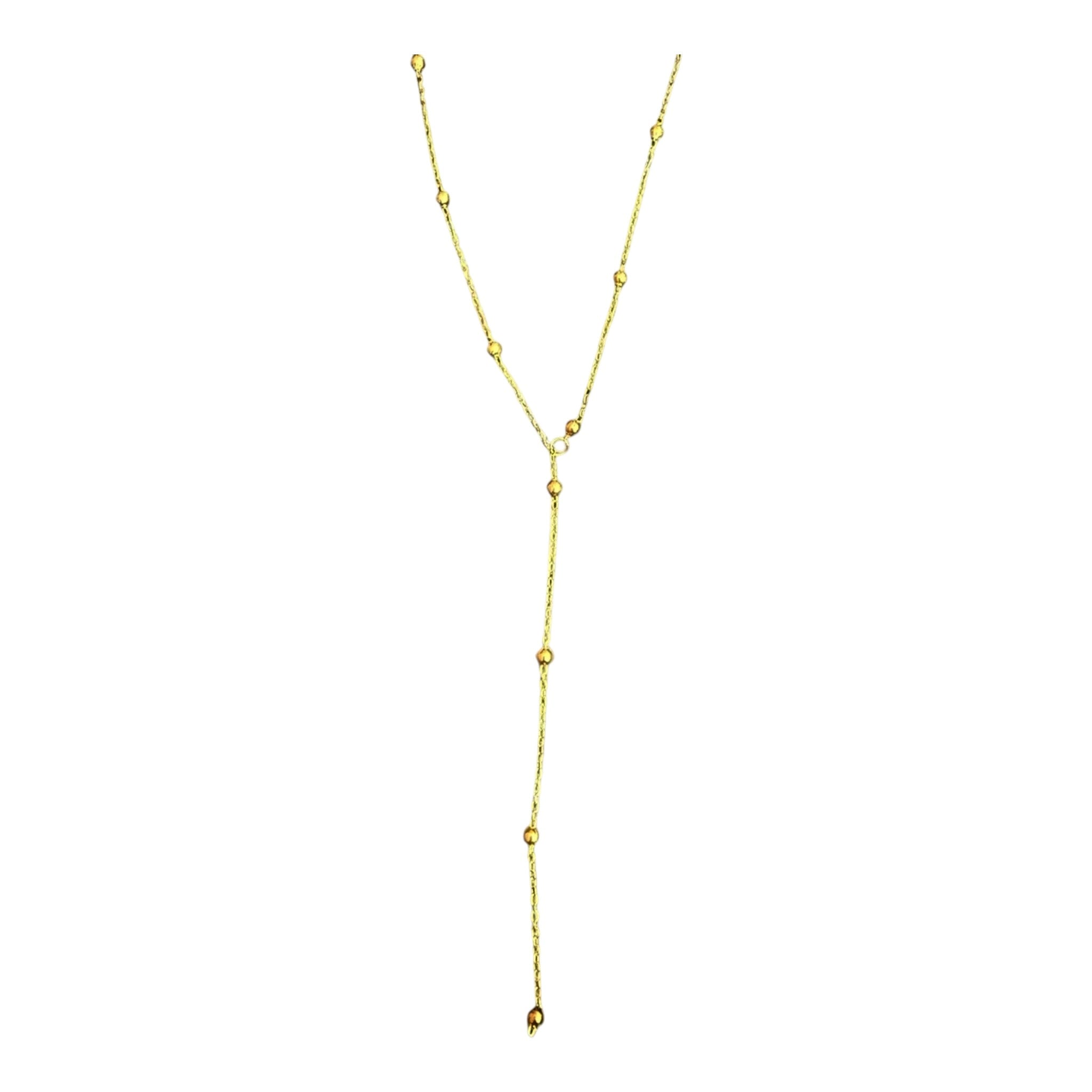 Gold Infinite Lariat Long Necklace