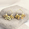 Cosmic Starburst Earrings in Gold