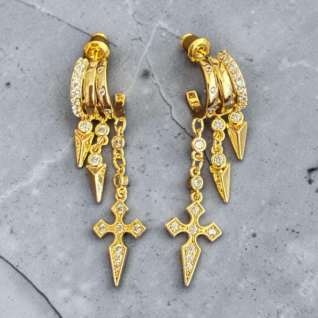 Stella Cross illusion Earrings