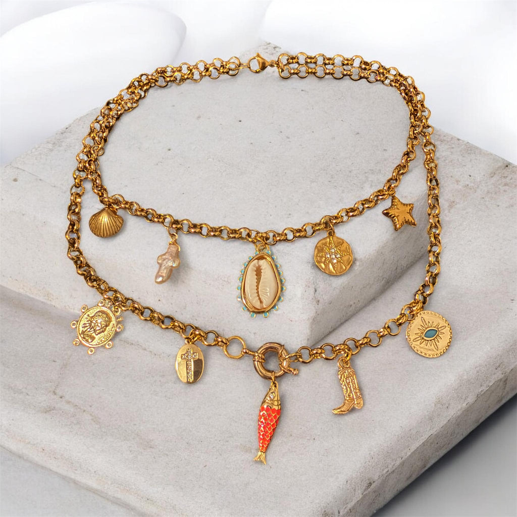 Venice Layered Charm Necklace