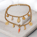 Venice Layered Charm Necklace
