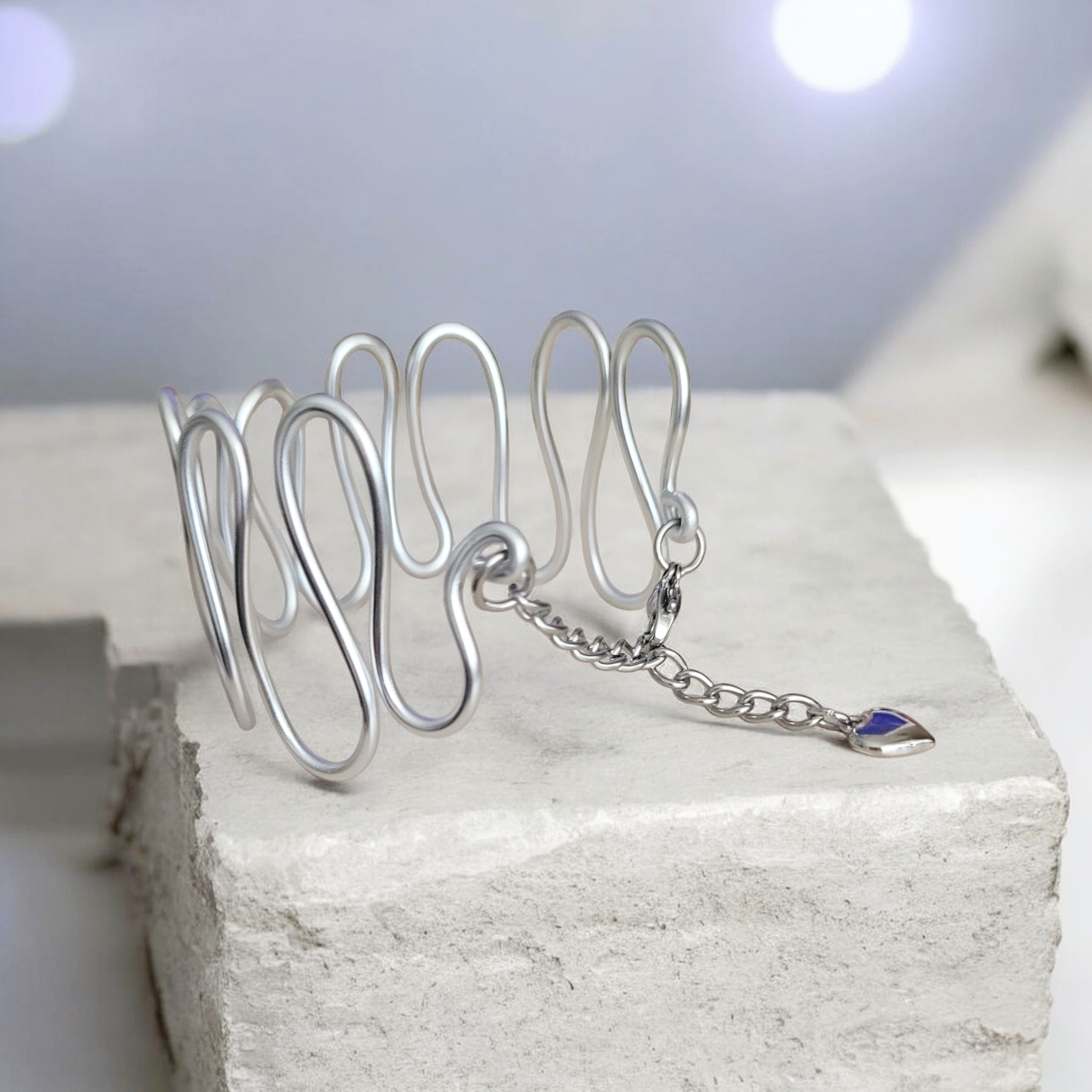 Silver Azalea Cuff Bracelet