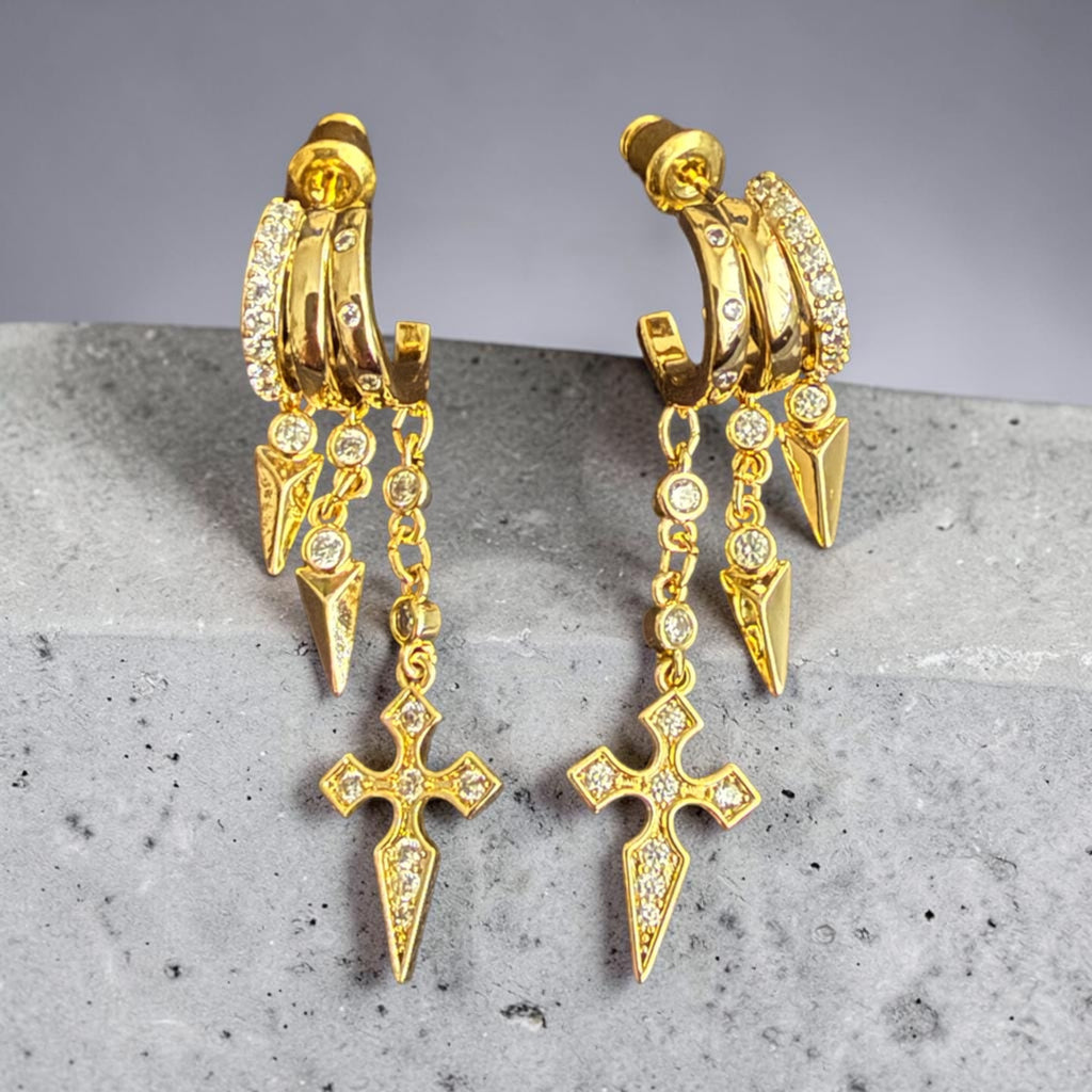 Stella Cross illusion Earrings