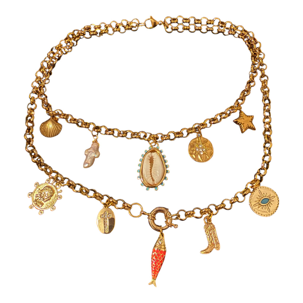 Venice Layered Charm Necklace