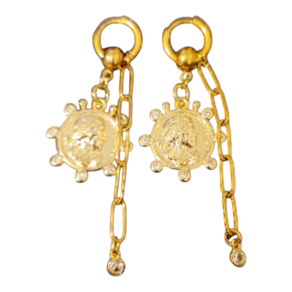 Rosaline Coin Earrings