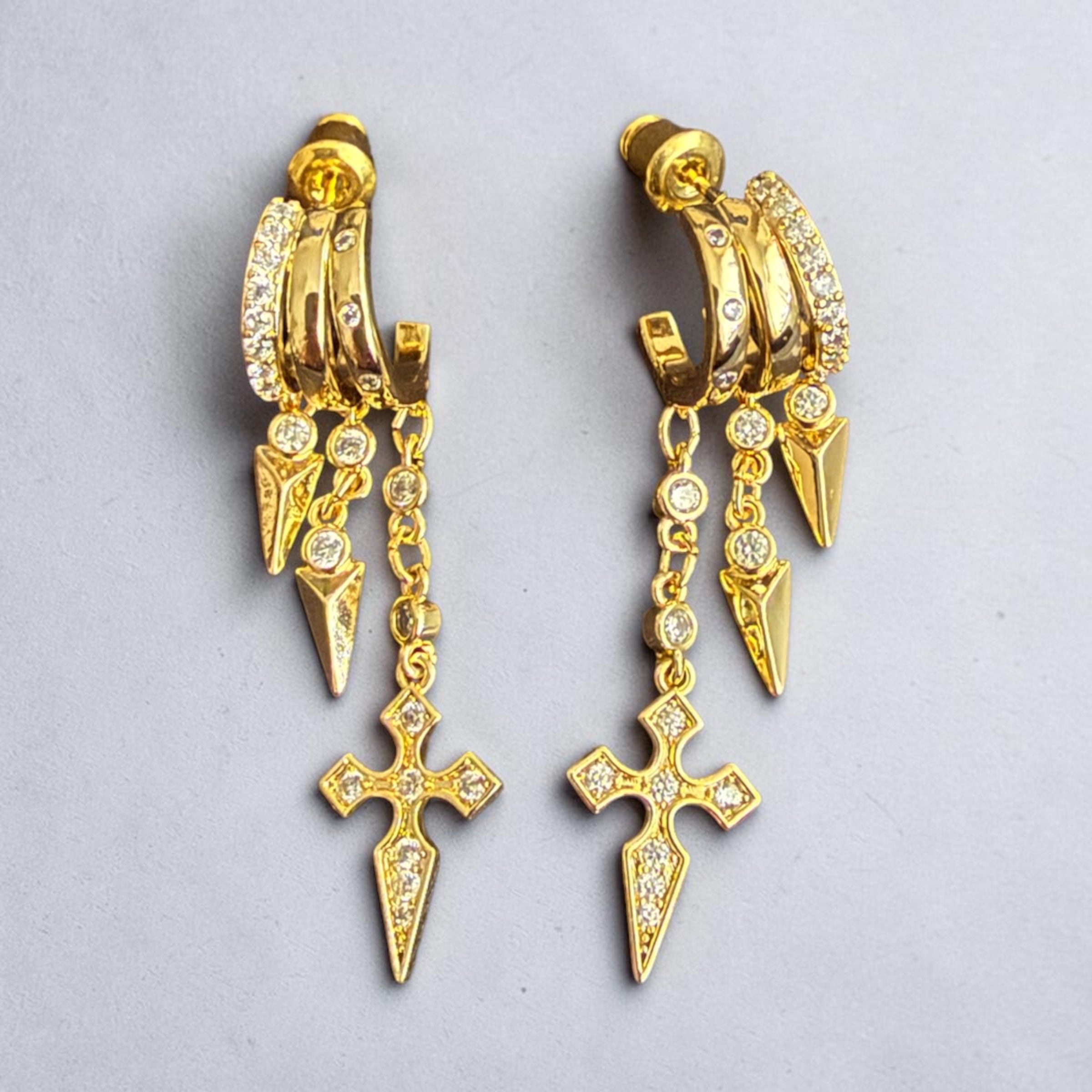 Stella Cross illusion Earrings