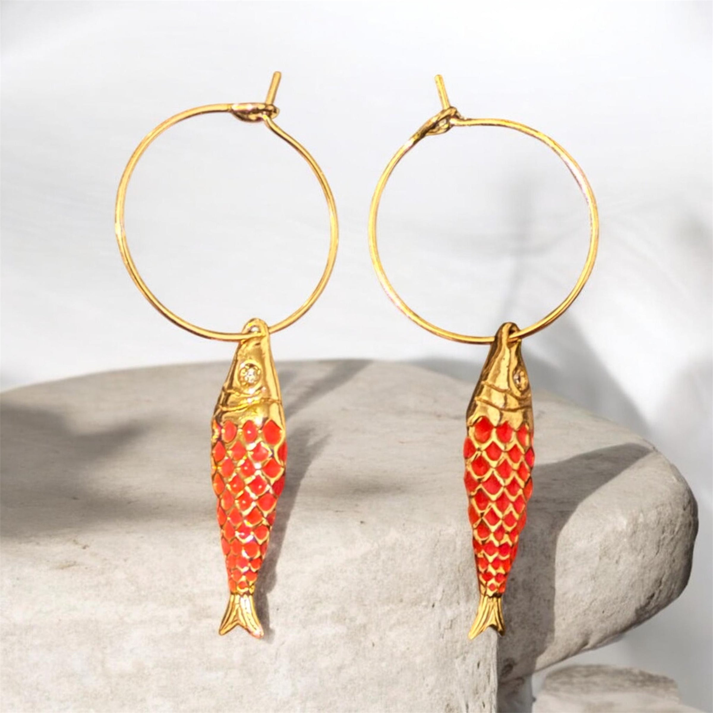 Catch of The Day Pink Fish Earrings