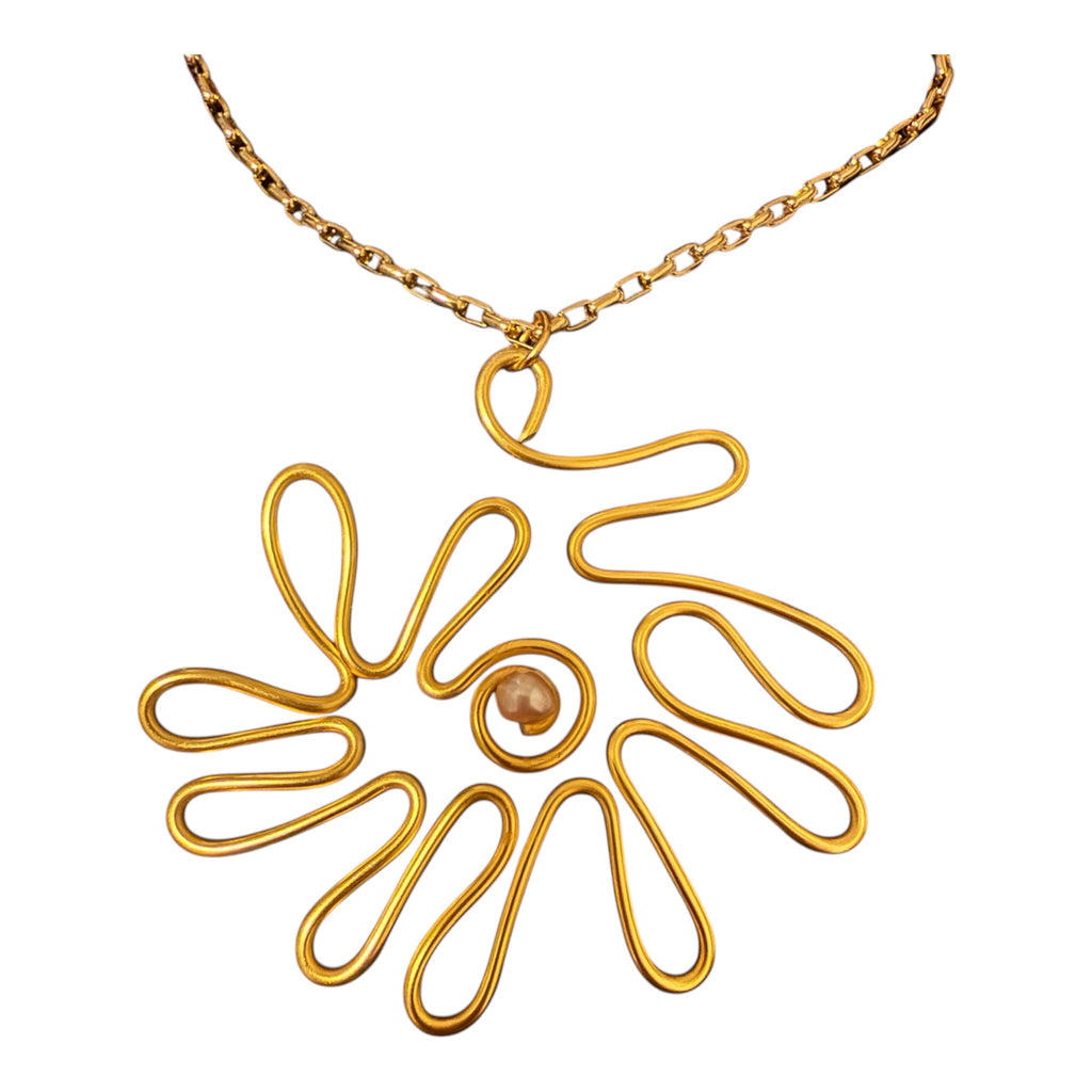 Gold Dahlia Necklace