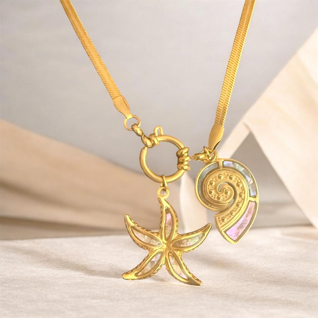 Abalone Shell Oceania Charm Necklace