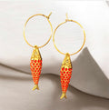 Catch of The Day Pink Fish Earrings