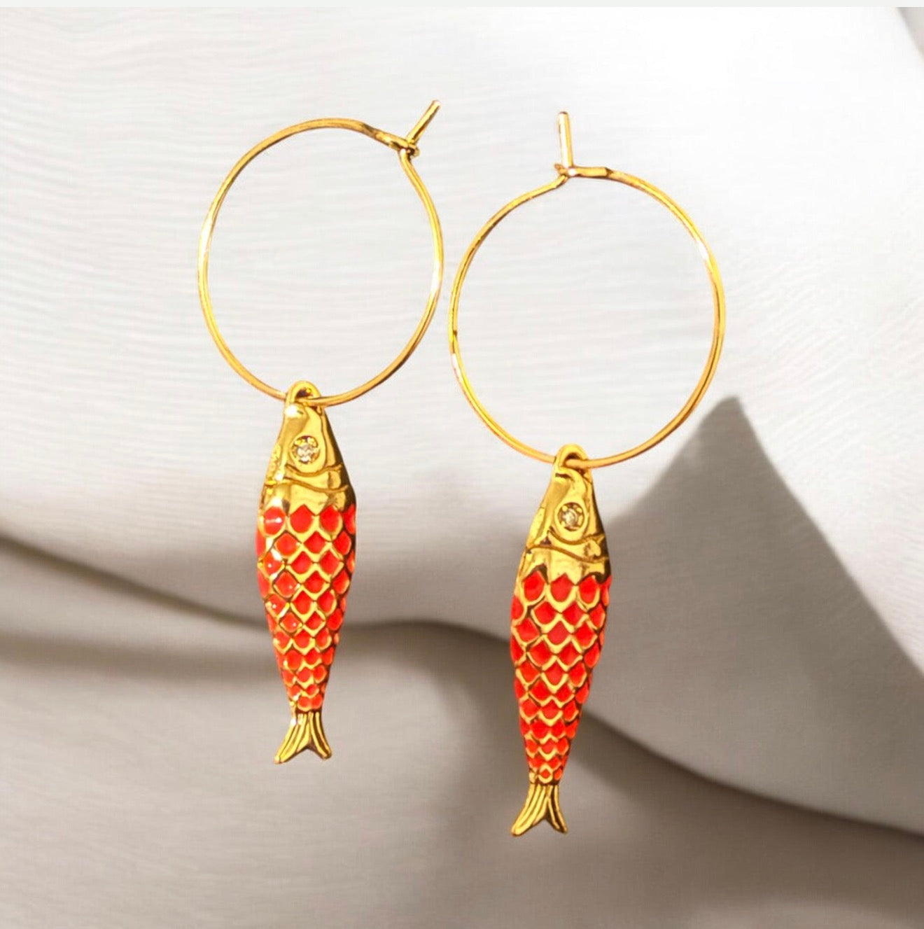 Catch of The Day Pink Fish Earrings