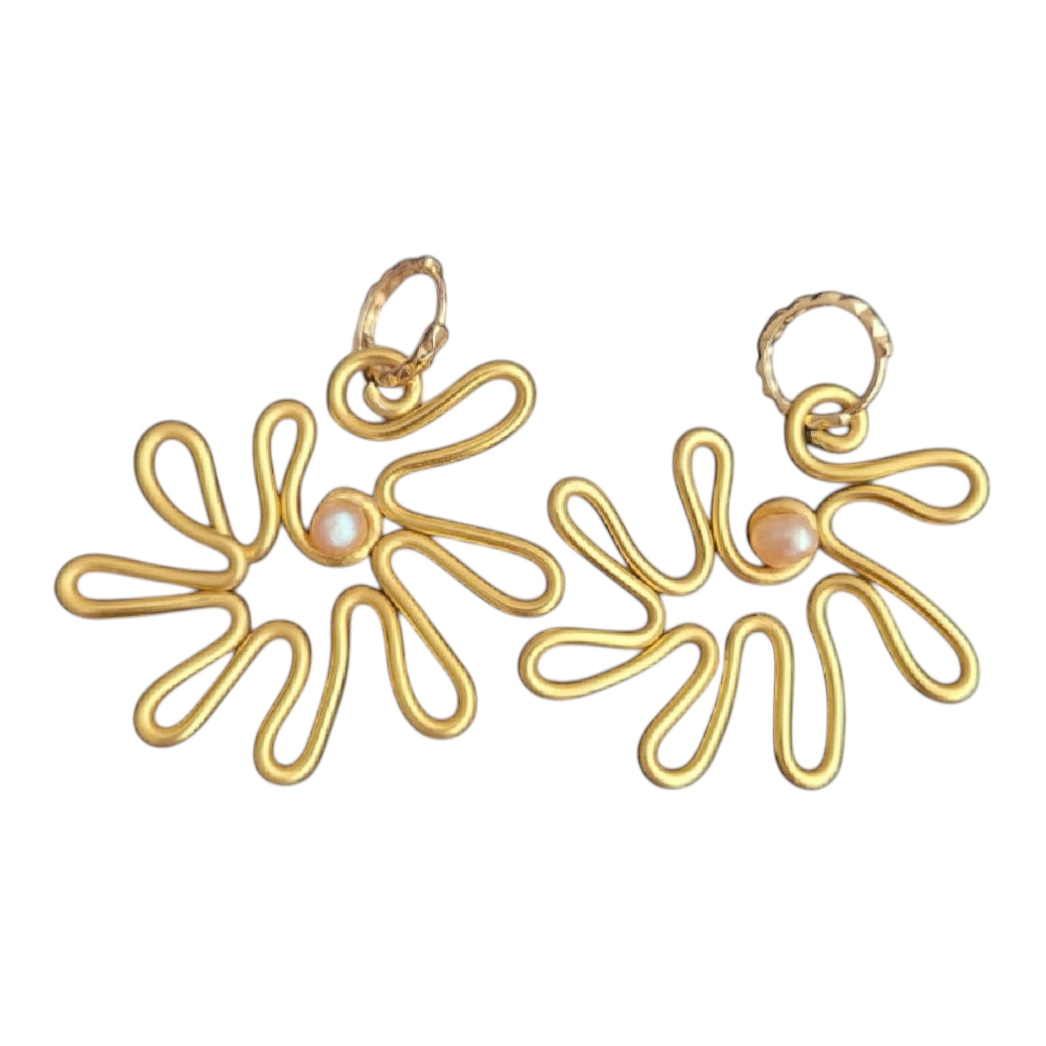 Gold Dahlia Earrings