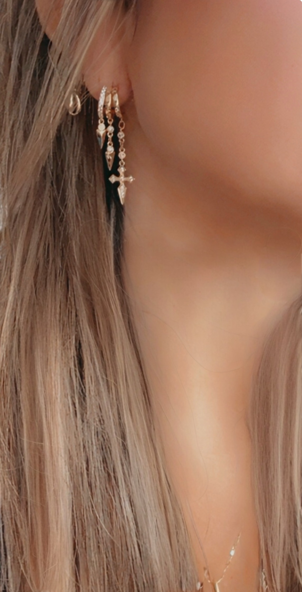 Stella Cross illusion Earrings