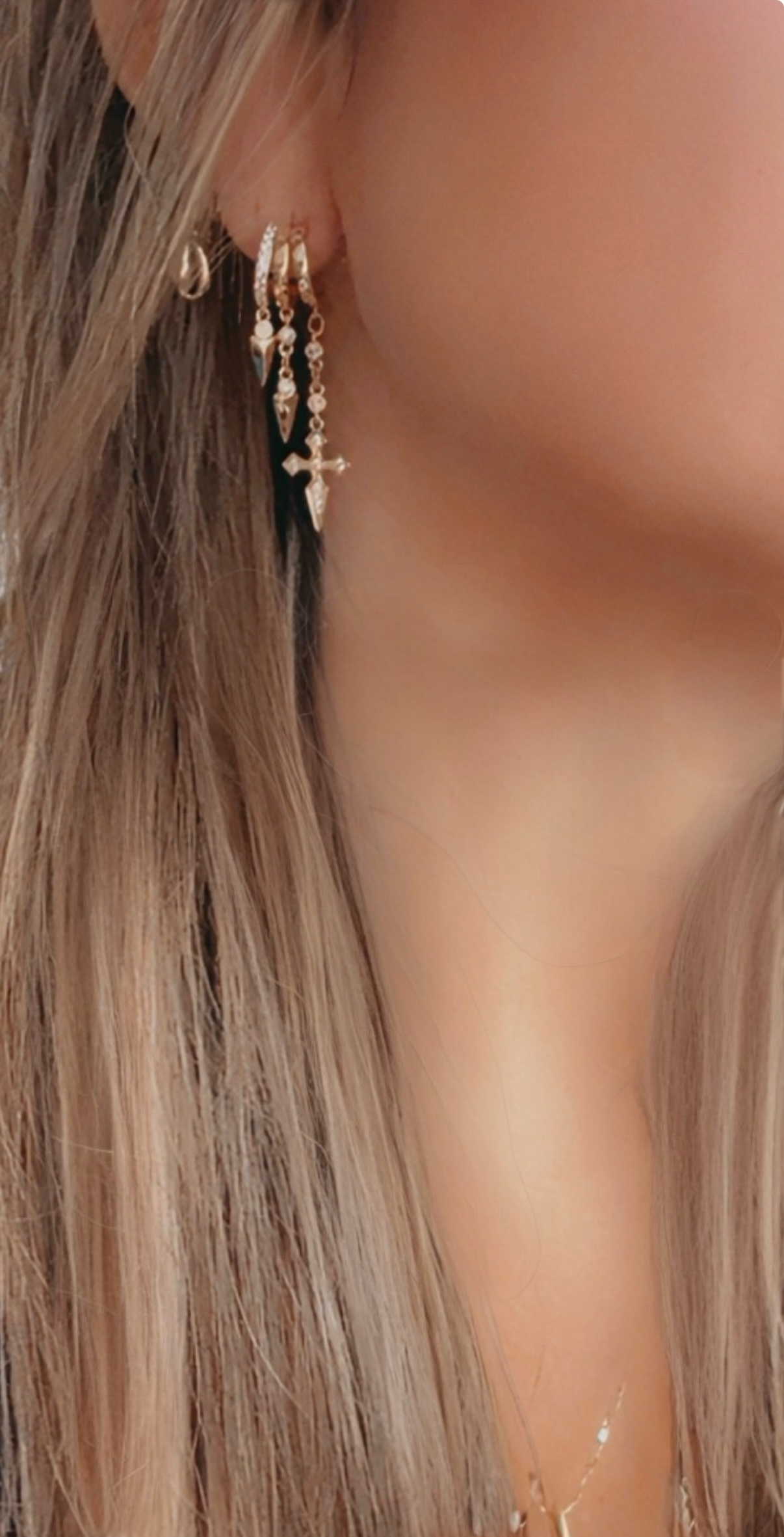 Stella Cross illusion Earrings