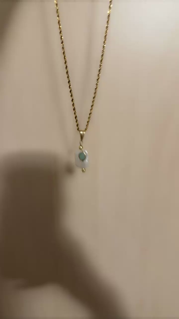 Oia Necklace in Gold (Green)