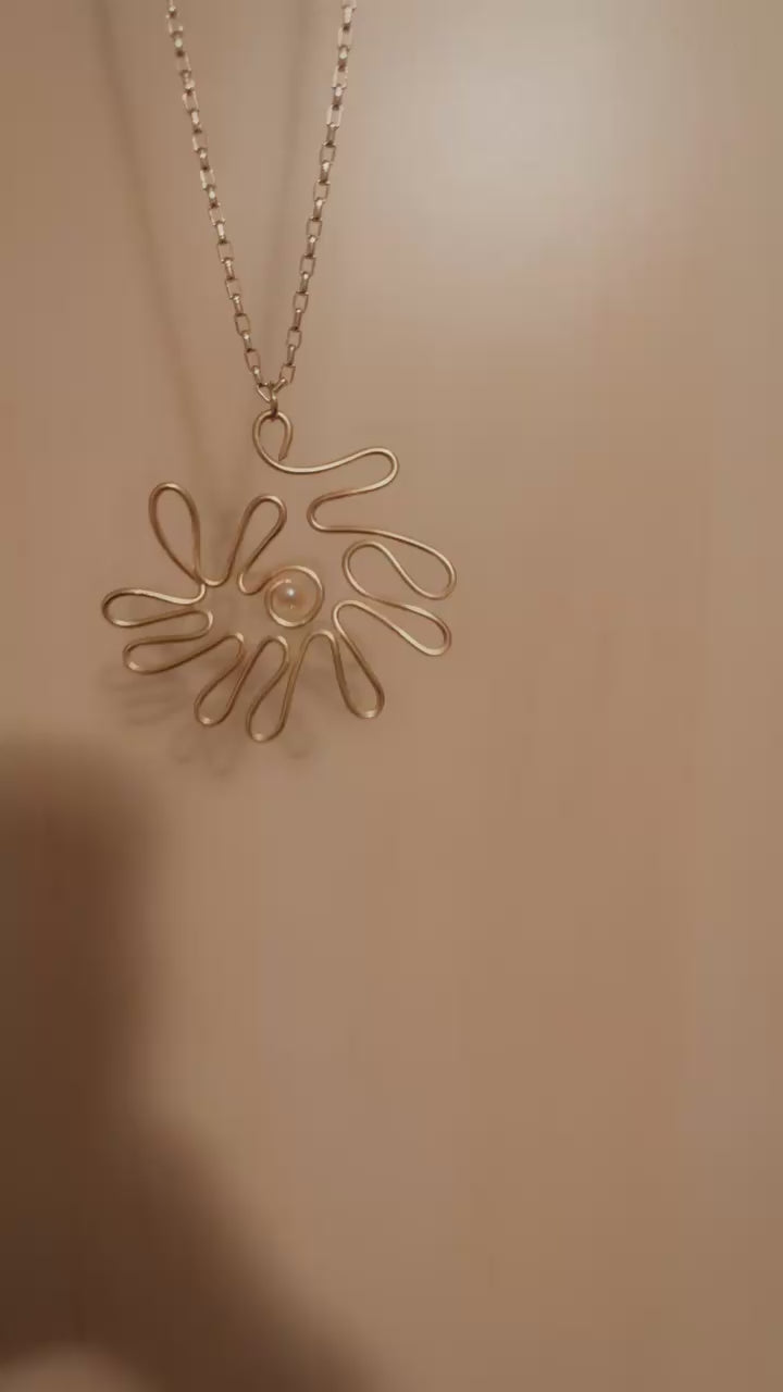 Gold Dahlia Necklace