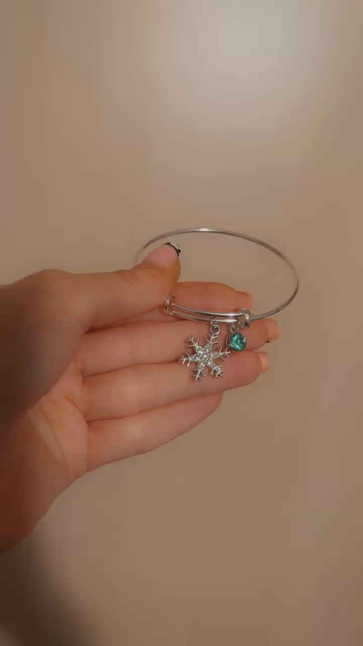 Winter Wonderland Birthstone Bangle