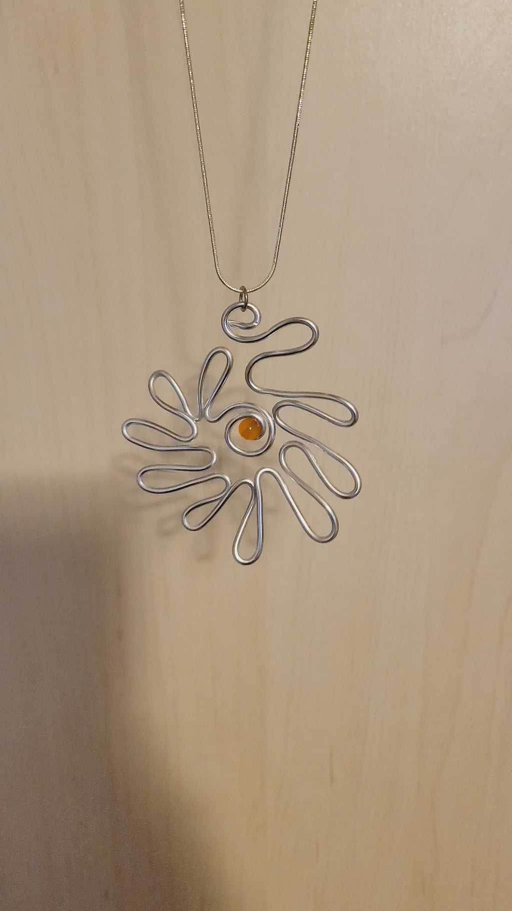 Silver Dahila Necklace
