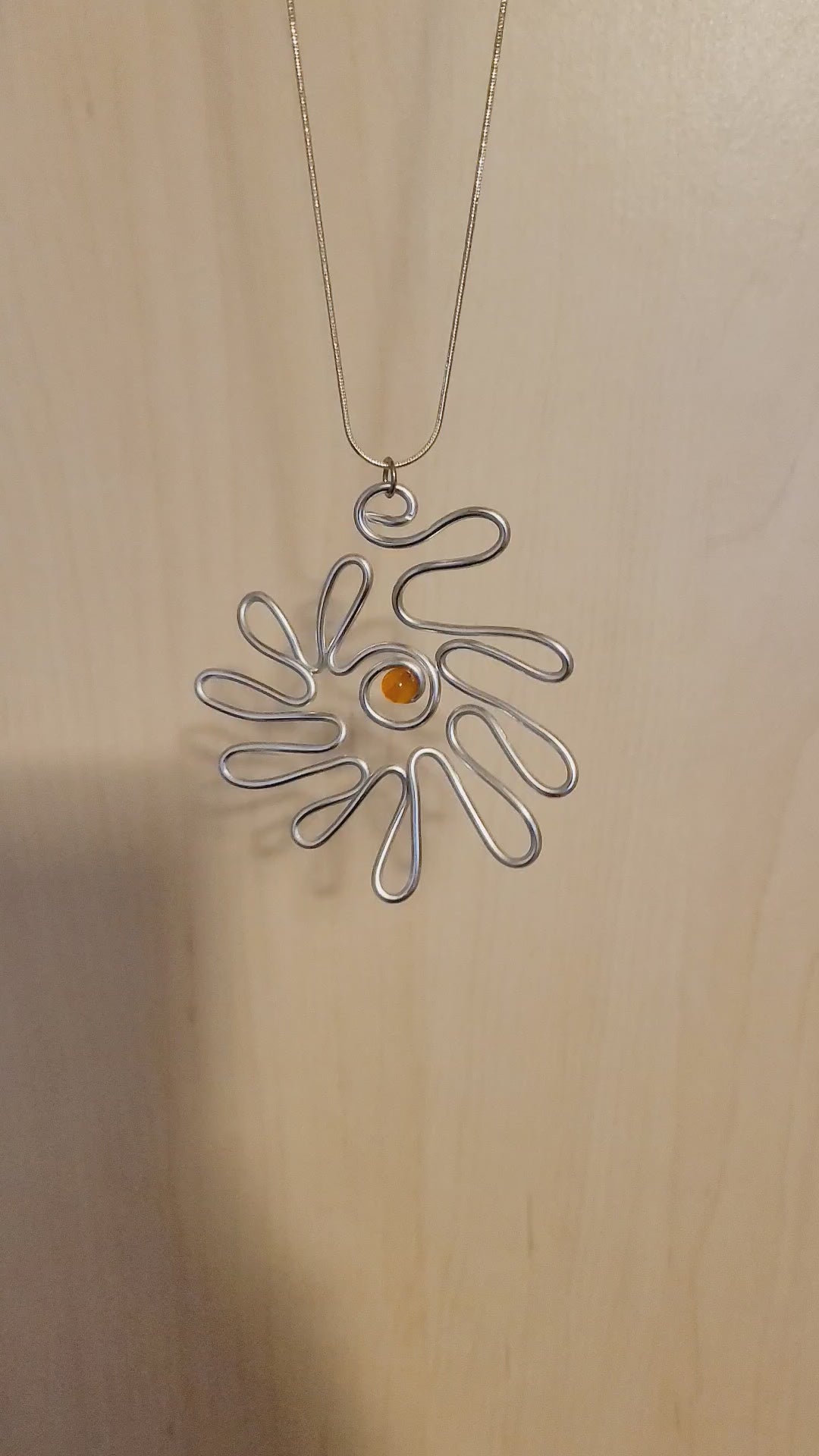 Silver Dahila Necklace