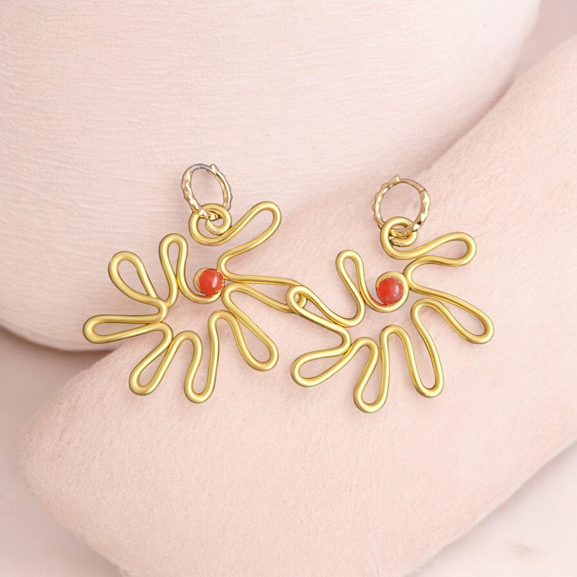 Gold Dahlia Earrings