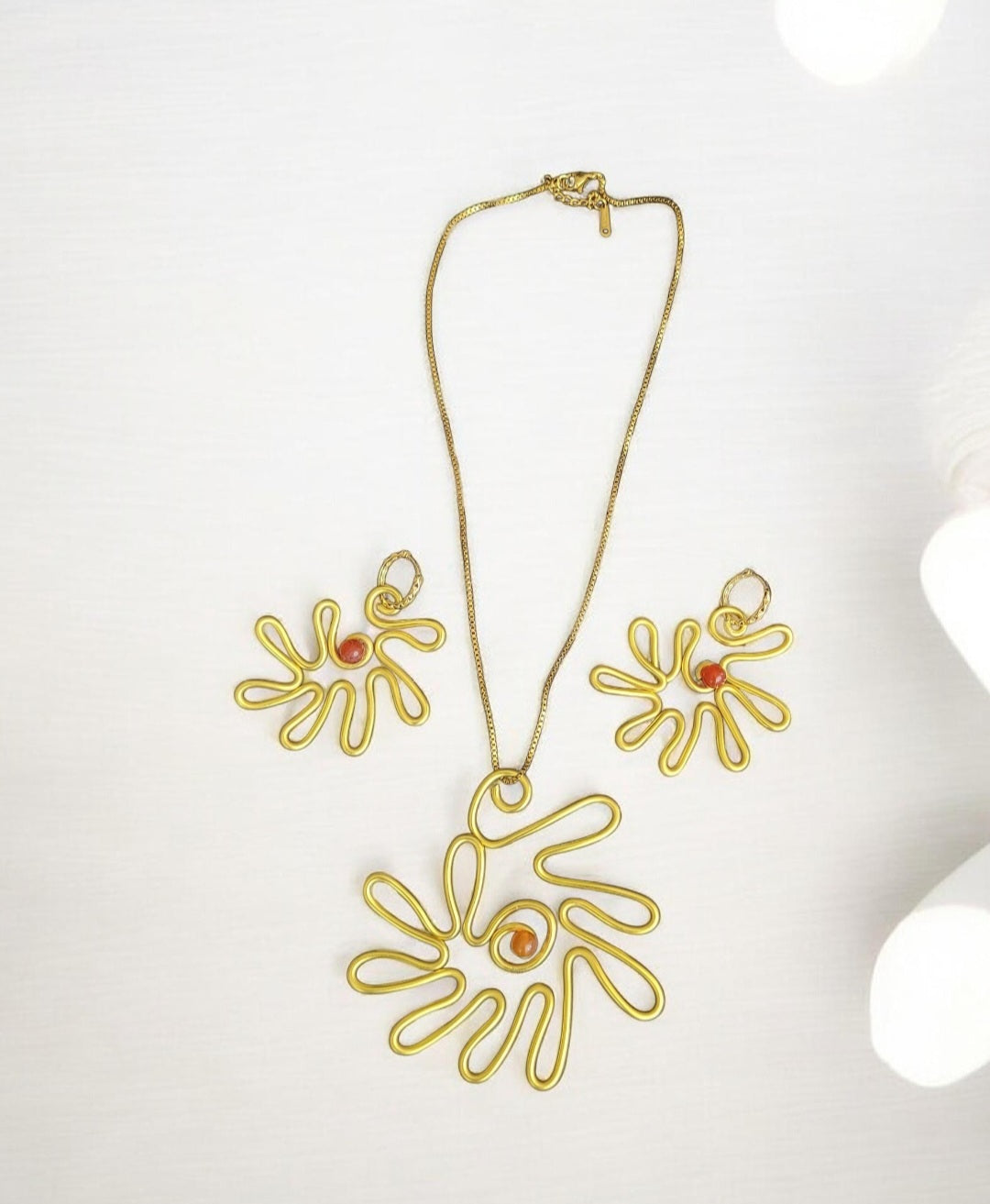 Gold Dahlia Earrings