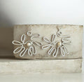 Silver Dahlia Earrings