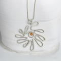 Silver Dahila Necklace